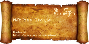 Mózes Szonja névjegykártya